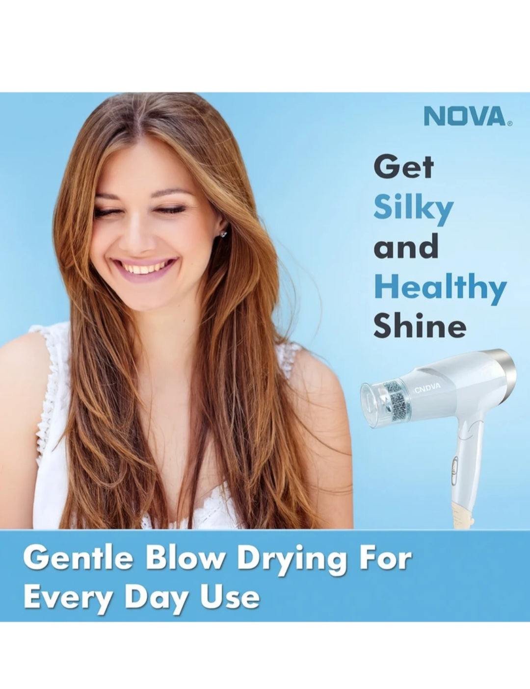 Nova Hair dryer BYBeatVox 8203 1800w(Blue)