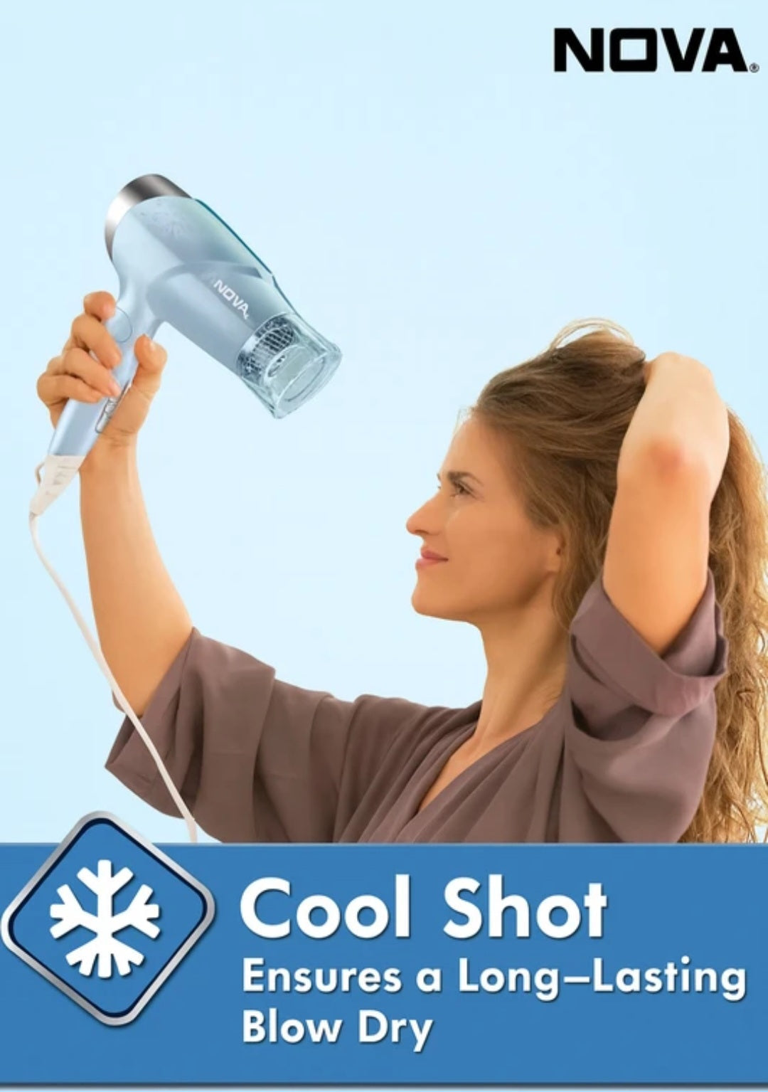 Nova Hair dryer BYBeatVox 8203 1800w(Blue)