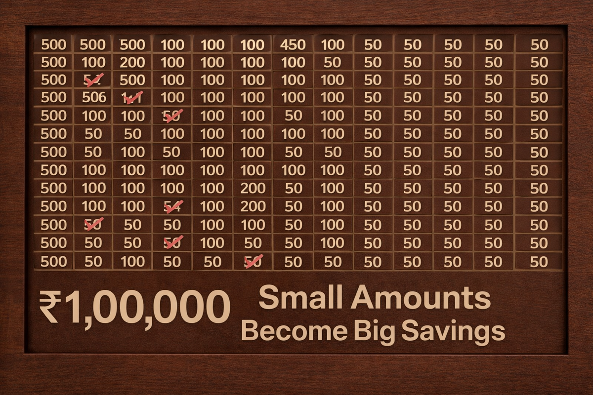 Wooden Money Saving Challenge Box